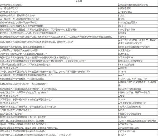 打工生活模拟器科目一答案是什么