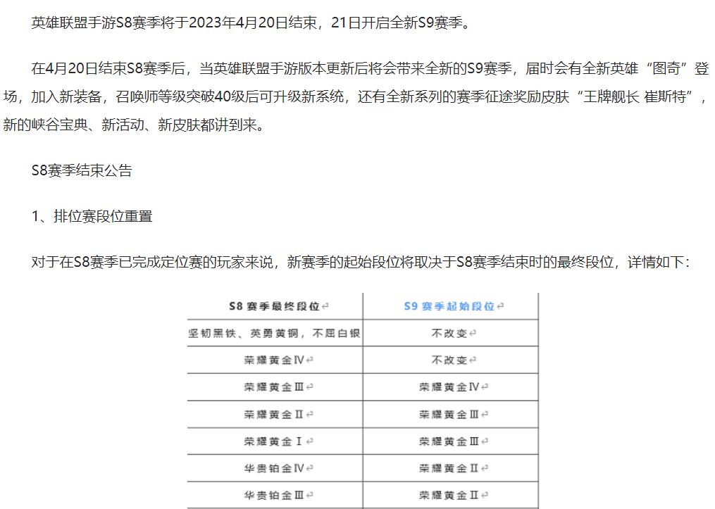 英雄联盟s8赛季什么时候结束