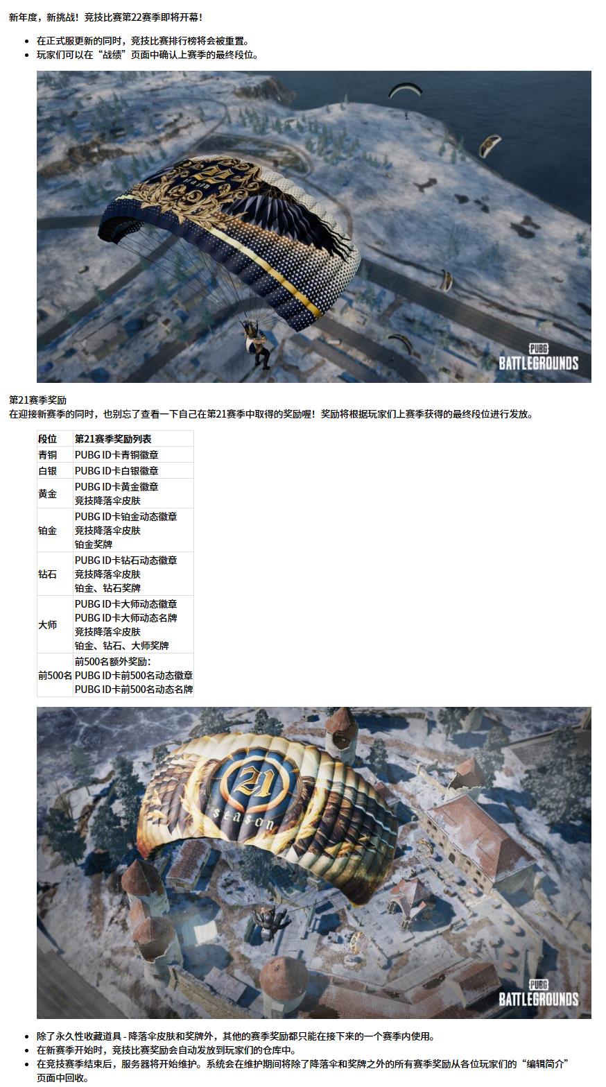 pubg端游21赛季什么时候结束