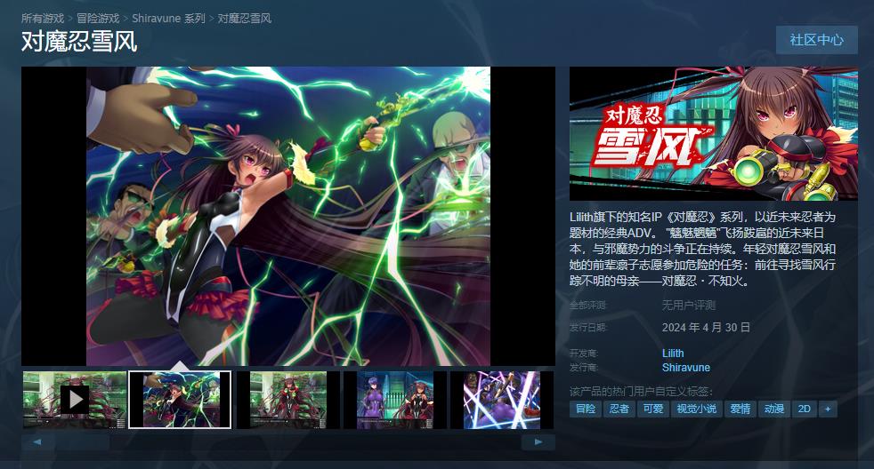 《对魔忍雪风》中文版Steam4月30日发售