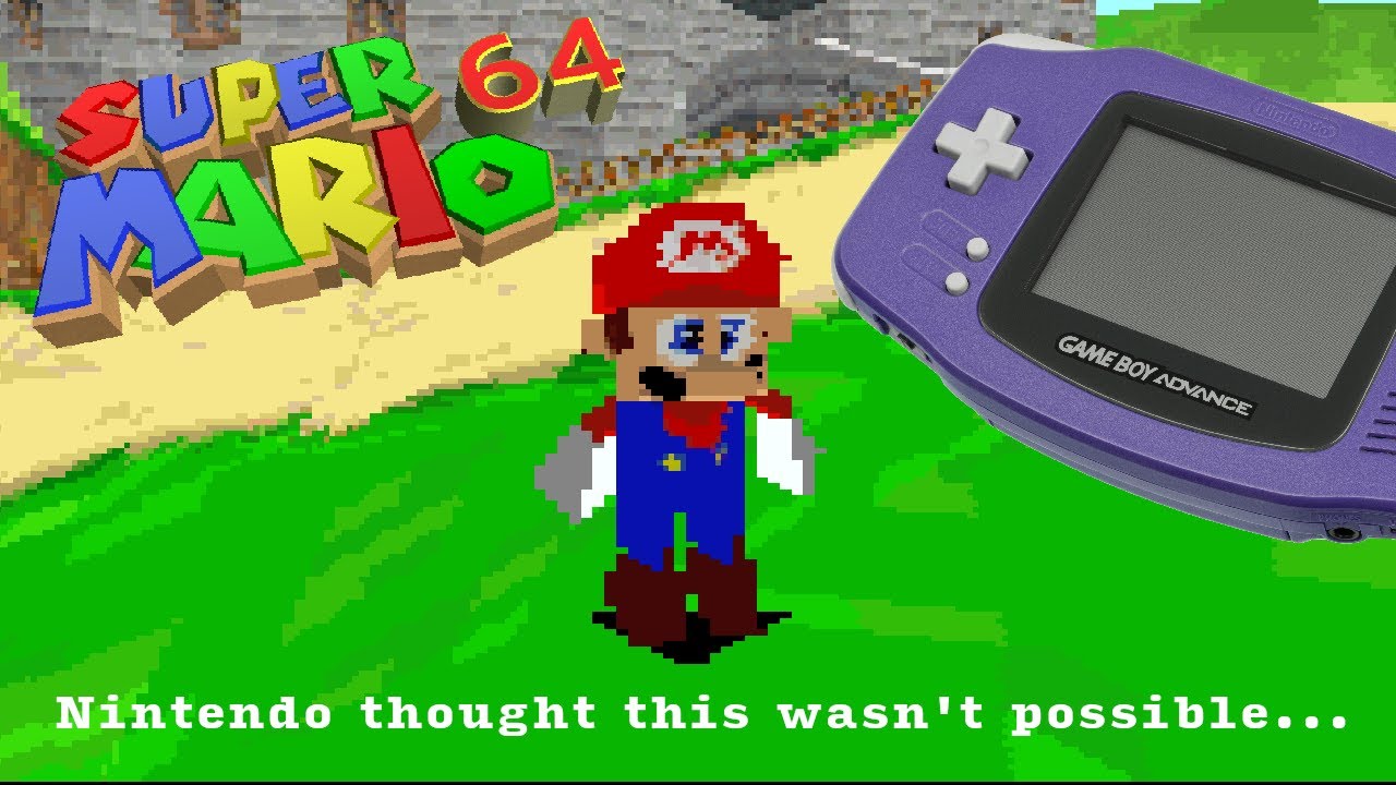 最近游戏爱好者将《超级马里奥64》移植到GBA掌机